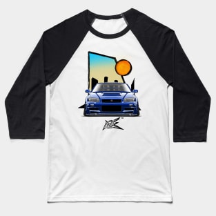 nissan skyline gtr r34 blue Baseball T-Shirt